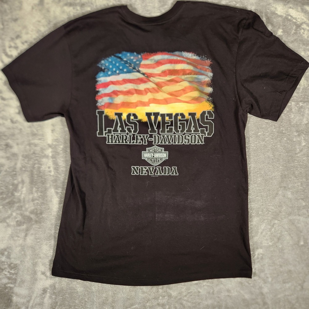 Harley-Davidson T-Shirt Mens XL Black New Heroes Wear Capes Las Vegas NV Graphic - Picture 7 of 9